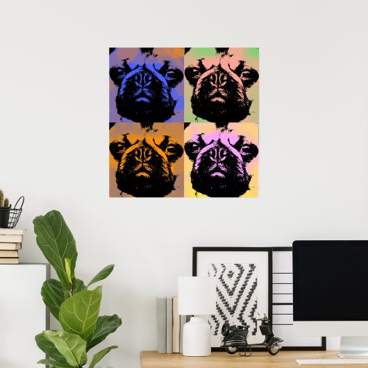 Mops-Poster Poster (Heimbüro)