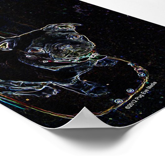 Mops-Poster Poster (Ecke)