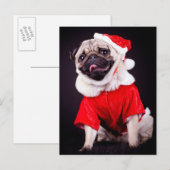 Mops Postkarte (Vorne/Hinten)