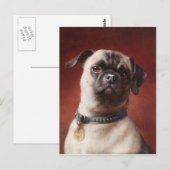 Mops Postkarte (Vorne/Hinten)