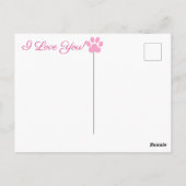 Mops Postkarte (Rückseite)