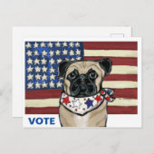 MOPS POSTKARTE (Vorne/Hinten)