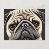 Mops Postkarte (Vorderseite)