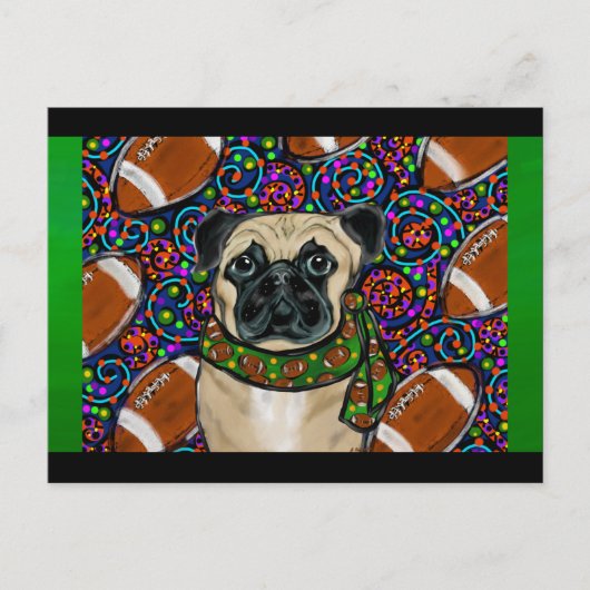 MOPS POSTKARTE (Vorderseite)