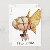 Mops Postkarte (Vorne/Hinten)