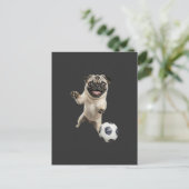 Mops postkarte (Stehend Vorderseite)