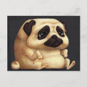 Mops Postkarte (Vorderseite)