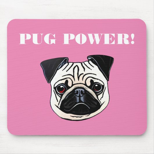 Mops Power Mousepad (Vorne)