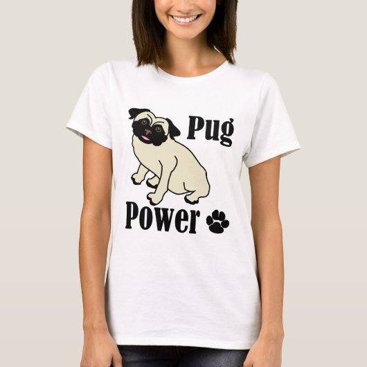 Mops-Power T-Shirt (Vorderseite)