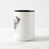 Mops Pride Sonnenbrille Zweifarbige Tasse (Mittel)
