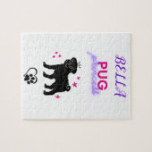 'MOPS PRINCESS' Mädchenrätsel personalisiert. Puzzle (Horizontal)