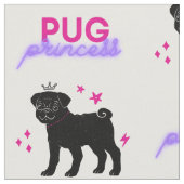 Mops Princess Stoff (Nahaufnahme)