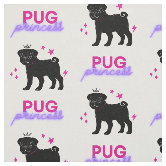 Mops Princess Stoff (Muster)