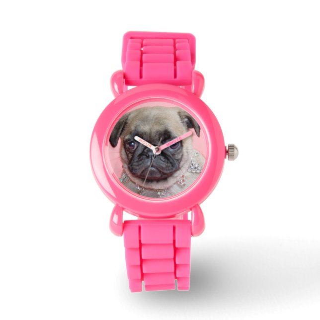 Mops Princess Wrist Watch Armbanduhr (Vorderseite)