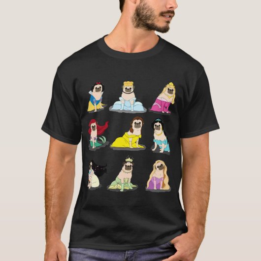 Mops Princesses Version 2 Classic T - Shirt 19 (Vorderseite)