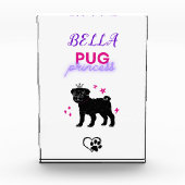 Mops Prinzessin Rosa und Lila Fotoblock (Vorderseite)