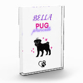 Mops Prinzessin Rosa und Lila Fotoblock (Links)