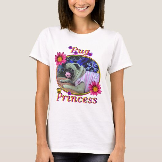 Mops-Prinzessin T-Shirt (Vorderseite)