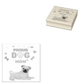 Mops Proud Dog Mama Gummistempel (Stempel)