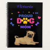 Mops Proud Dog Mama Planer (Vorderseite)