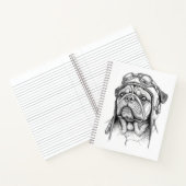 Mops / Pug Marble Statue Antique Style Notebook Notizblock (Innenseite)