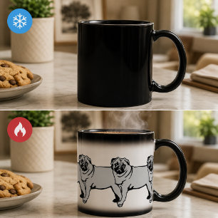 Mops Pug Verwandlungstasse