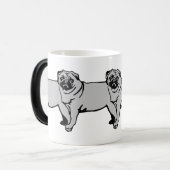 Mops Pug Verwandlungstasse (Vorderseite Links)