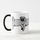 Mops Pug Verwandlungstasse (Links)