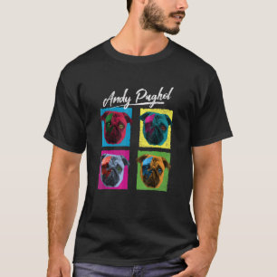 Mops Puggle Pug Hund Besitzer Künstler Haustier Hu T-Shirt