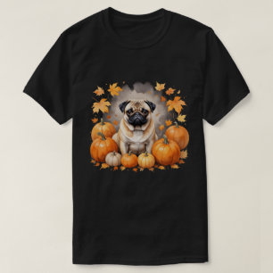 Mops Pumpkin Erntedank Fall Halloween Hund Lover T-Shirt