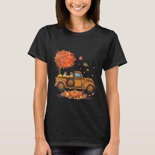 Mops-Pumpkin-LKW-Herbstblatt-Fall-Thanksgiving T-Shirt