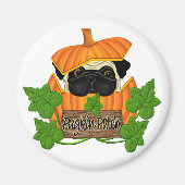 Mops Pumpkin Patch Magnet (Vorne)