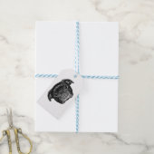 Mops-Punkt-Fest-Tag Geschenkanhänger (Mit Garn)