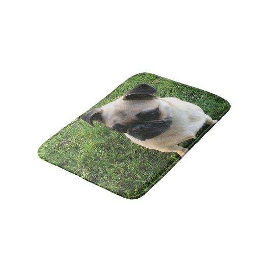 Mops Pup Badematte (Schrägansicht)