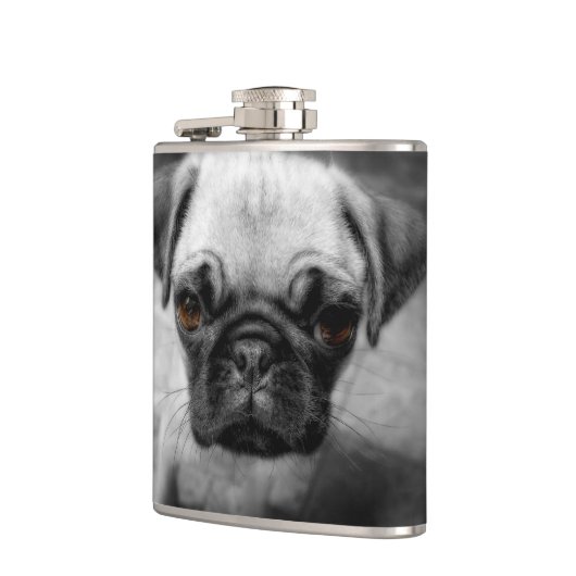 Mops Pup Flachmann (Links)