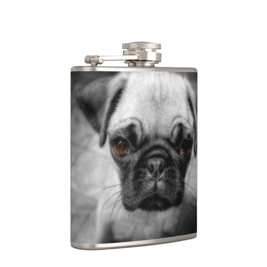 Mops Pup Flachmann (Rechts)