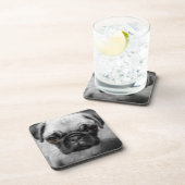 Mops Pup Getränkeuntersetzer (Rechte Seite)