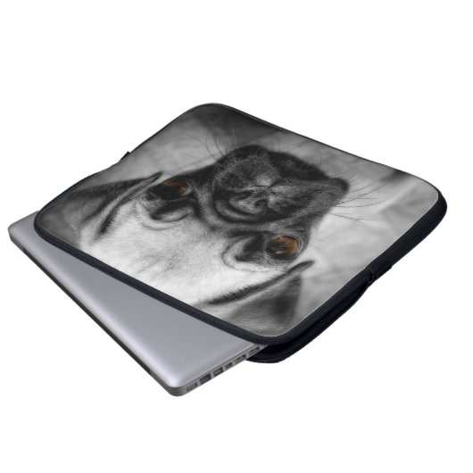 Mops Pup Laptopschutzhülle (Vorne Knopf)