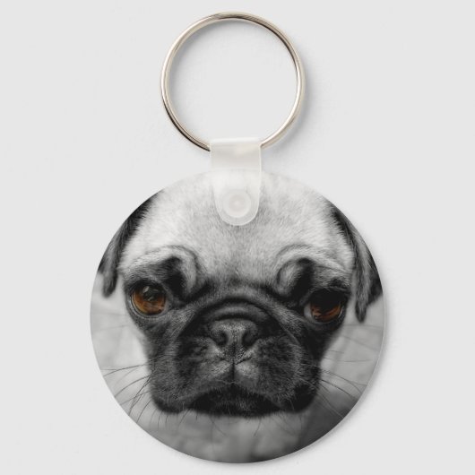 Mops Pup Schlüsselanhänger (Vorderseite)