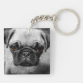 Mops Pup Schlüsselanhänger (Rückseite)