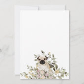 Mops Puppy Baby Dusche Einladung (Rückseite)