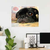 Mops Puppy Black Face Poster (Heimbüro)