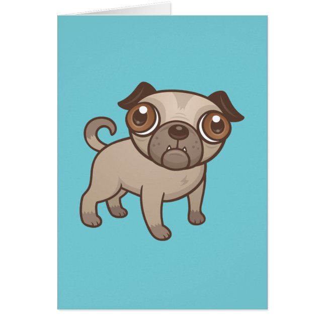Mops Puppy Cartoon (Vorne)