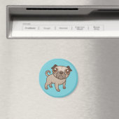 Mops Puppy Cartoon Magnet (In Situ (Geschirrspüler))