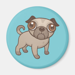 Mops Puppy Cartoon Magnet