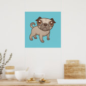 Mops Puppy Cartoon Poster (Küche)