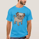 Mops Puppy Cartoon T-Shirt (Vorderseite)