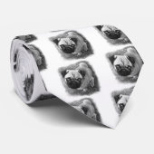 Mops Puppy Dog Art Krawatte (Gerollt)