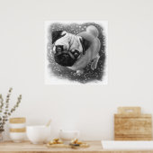 Mops Puppy Dog Art Poster (Küche)