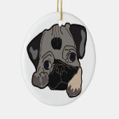 MOPS PUPPY DOG KERAMIKORNAMENT (Rechts)